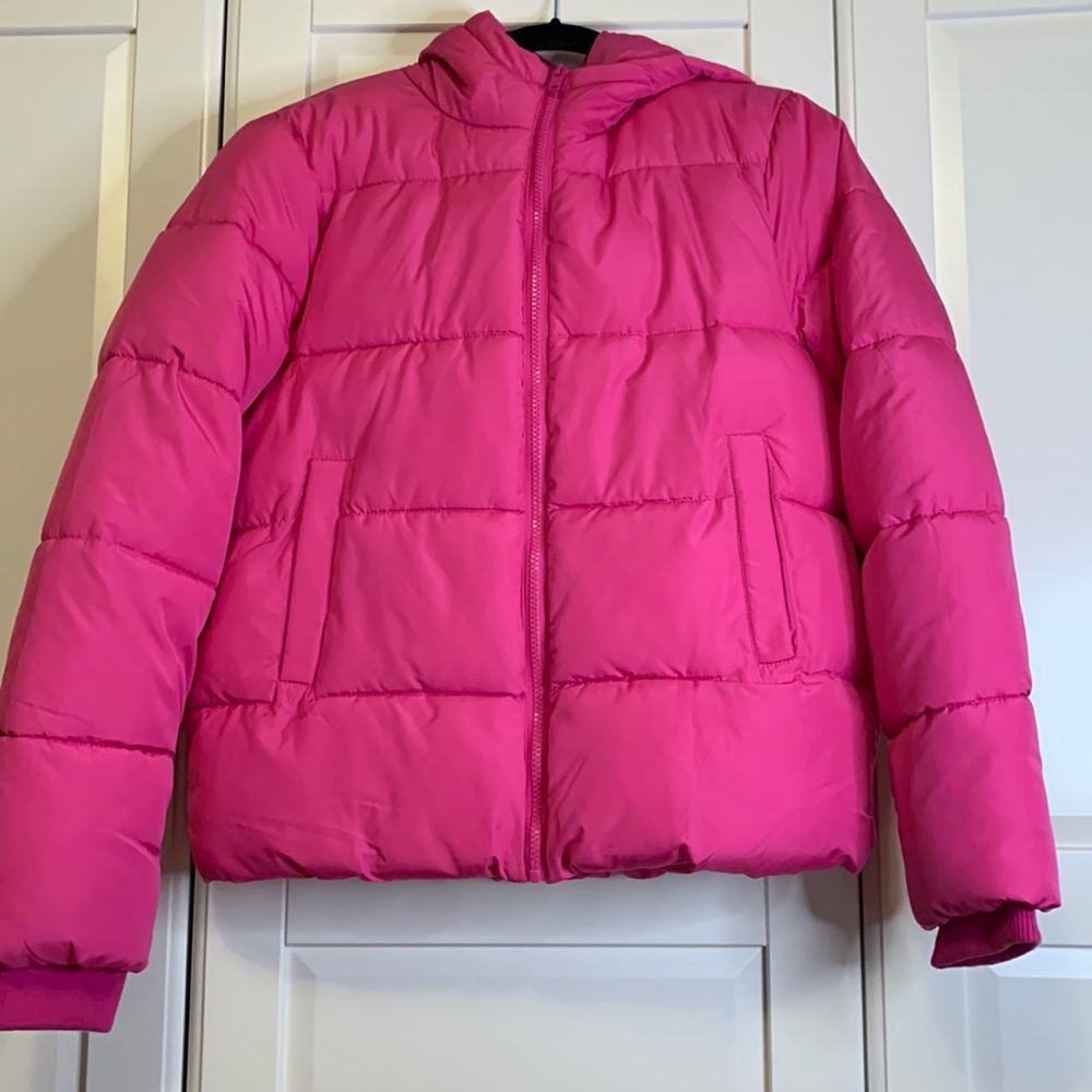 NEW🌟 Pieces Short Pink Puffer Jacket